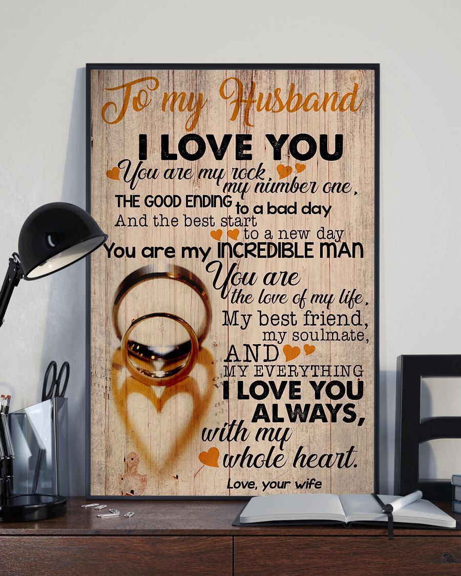 Perfect Gifts For Husband - To My Husband Poster-A Loves Gift