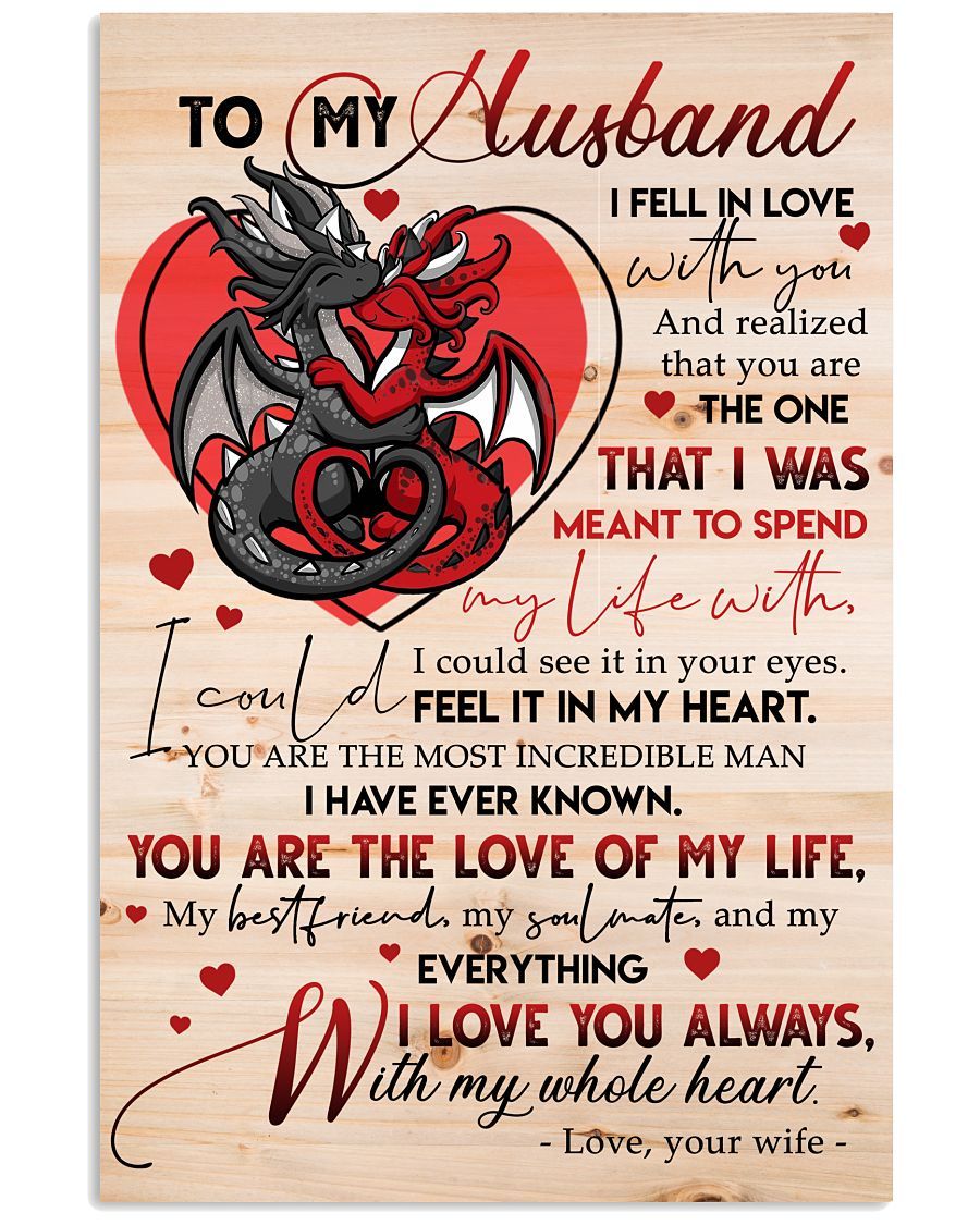 Perfect Gifts For Husband - To My Husband Poster-A Loves Gift