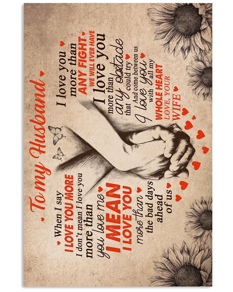 Perfect Gifts For Husband - To My Husband Poster-A Loves Gift