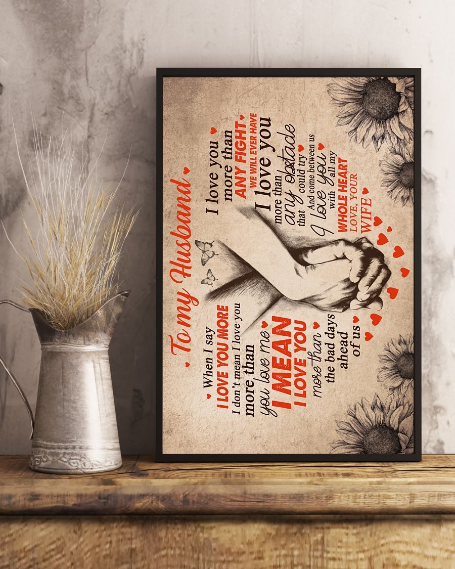 Perfect Gifts For Husband - To My Husband Poster-A Loves Gift