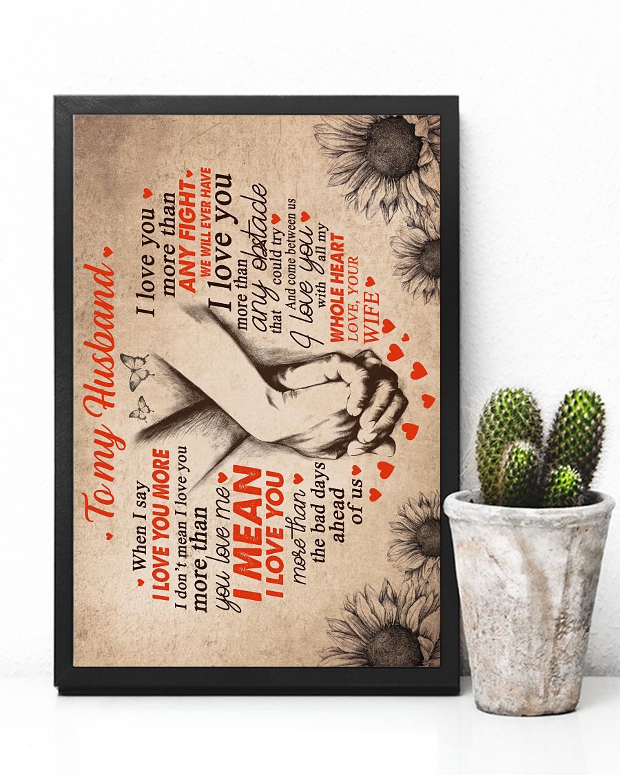 Perfect Gifts For Husband - To My Husband Poster-A Loves Gift