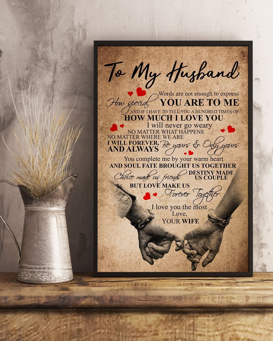 Perfect Gifts For Husband - To My Husband Poster-A Loves Gift