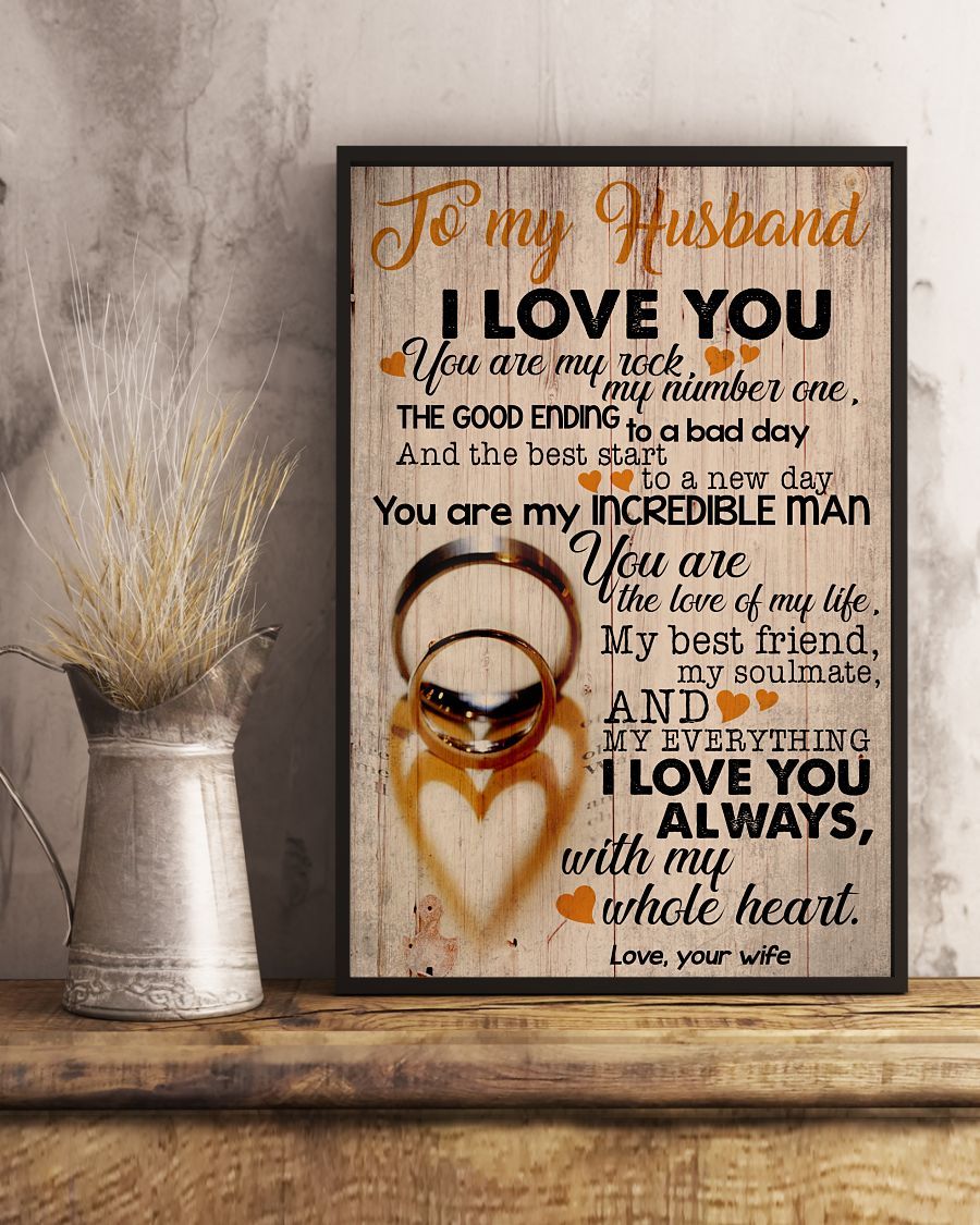 Perfect Gifts For Husband - To My Husband Poster-A Loves Gift