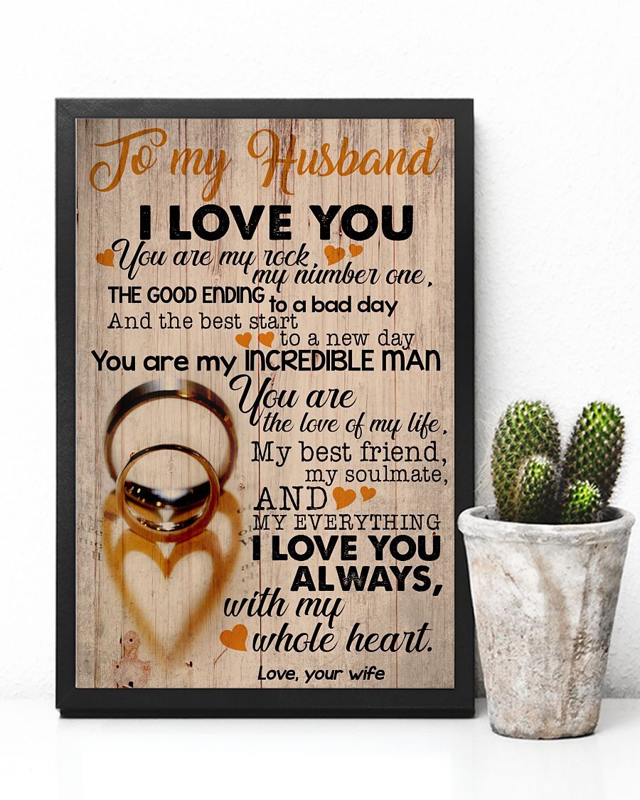 Perfect Gifts For Husband - To My Husband Poster-A Loves Gift