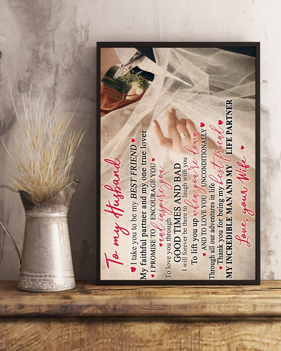 Perfect Gifts For Husband - To My Husband Poster-A Loves Gift