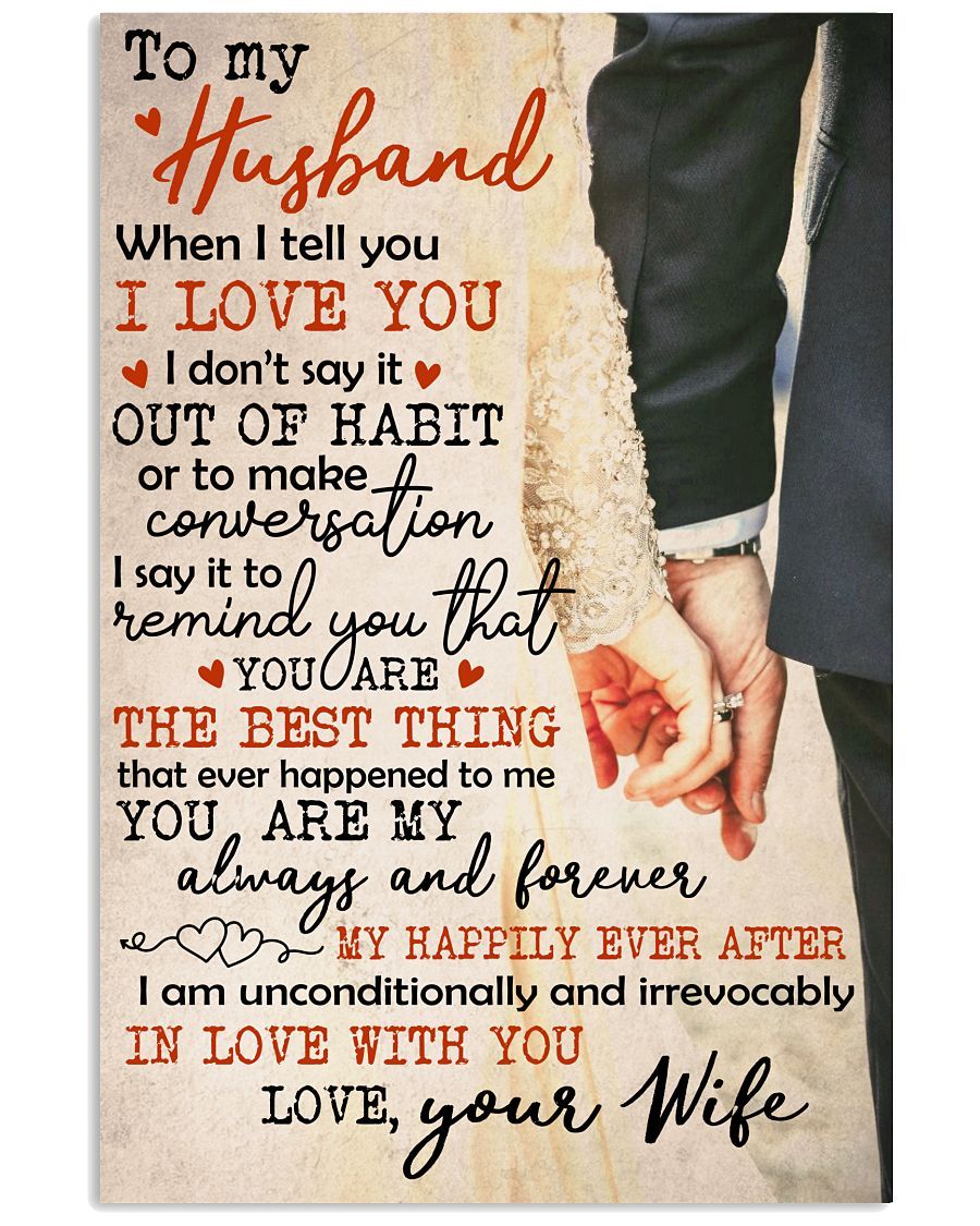 Perfect Gifts For Husband - To My Husband Poster-A Loves Gift