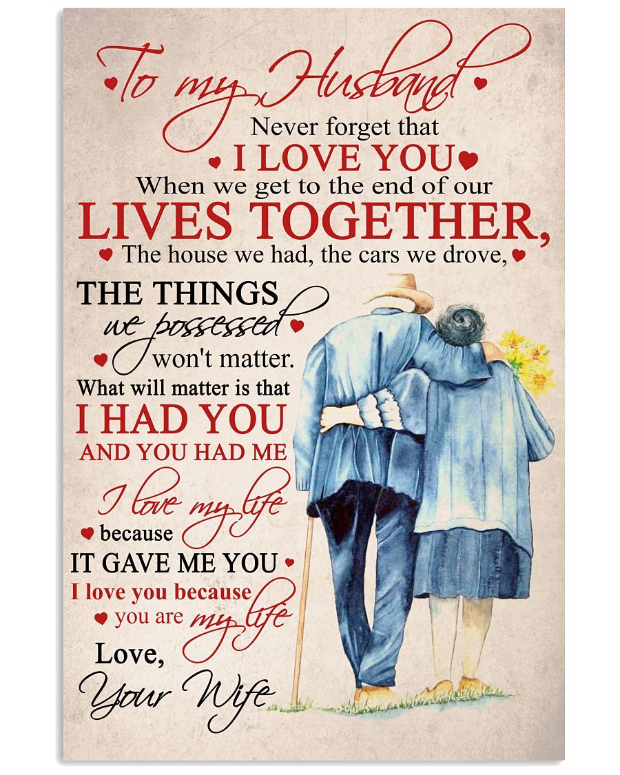 Perfect Gifts For Husband - To My Husband Poster-A Loves Gift