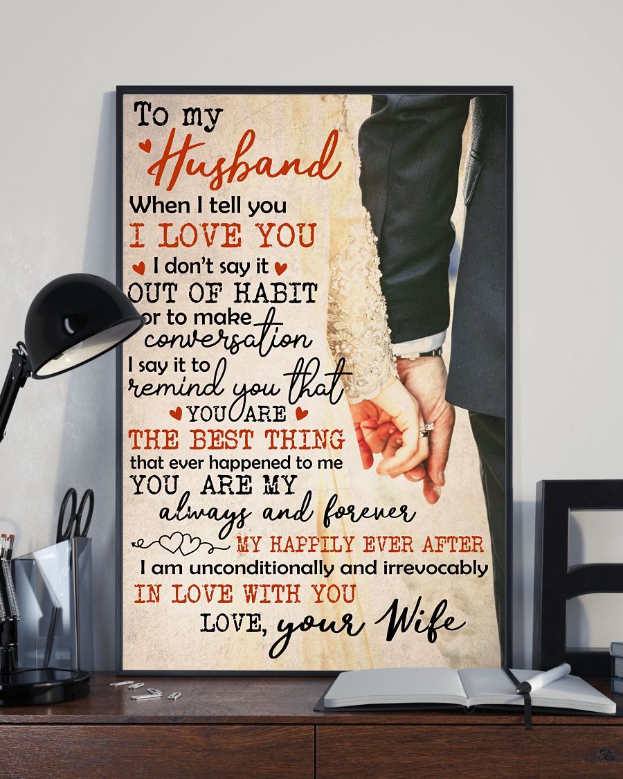 Perfect Gifts For Husband - To My Husband Poster-A Loves Gift