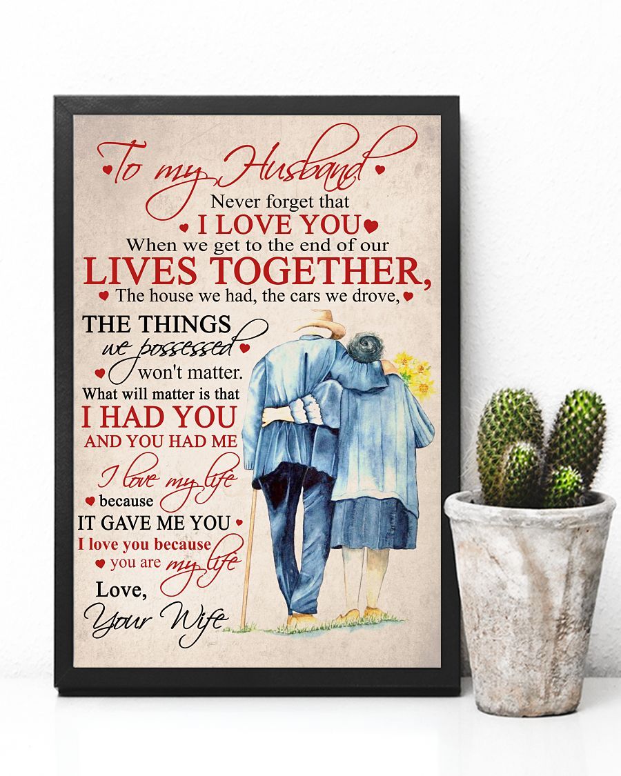 Perfect Gifts For Husband - To My Husband Poster-A Loves Gift