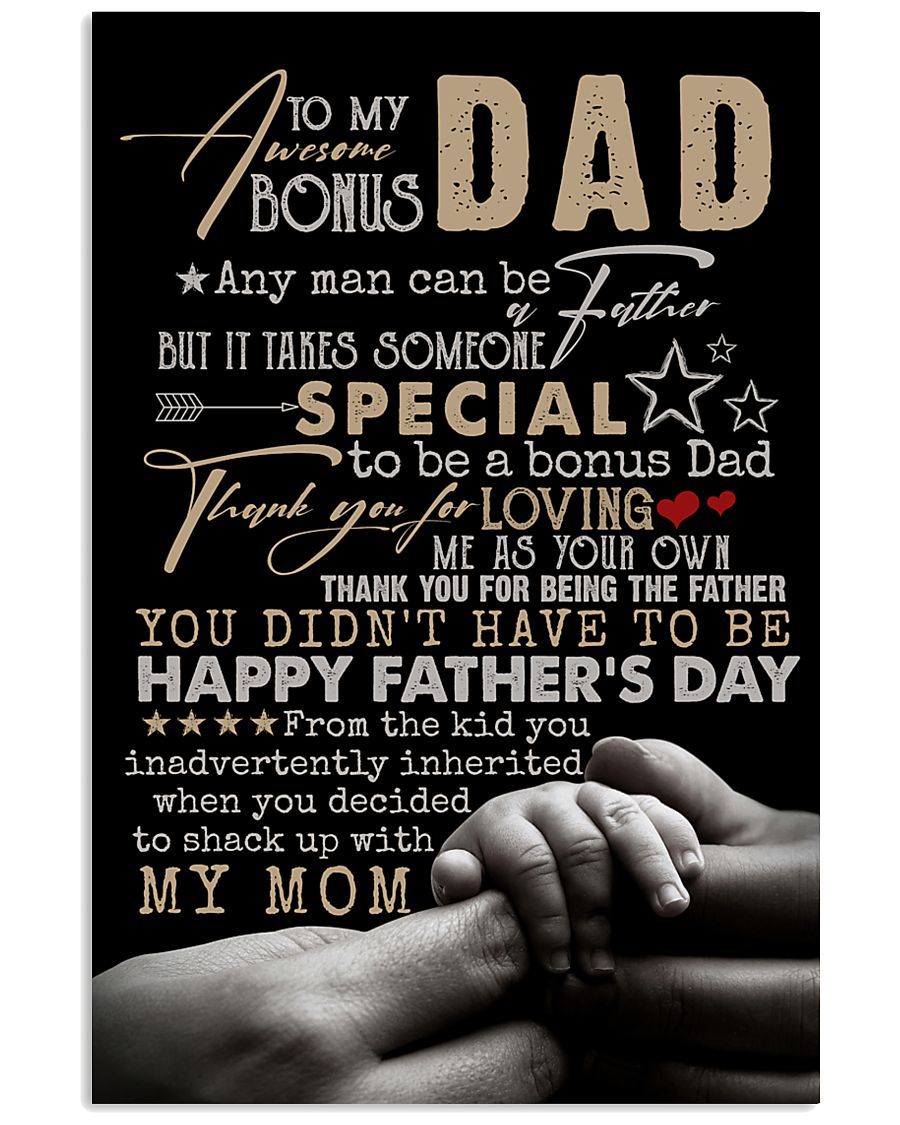 Perfect Gift For Step Dad Poster-A Loves Gift