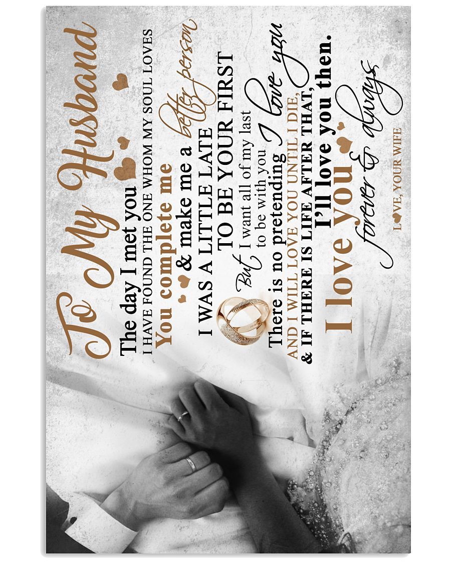 Perfect Gifts For Husband - To My Husband Poster-A Loves Gift