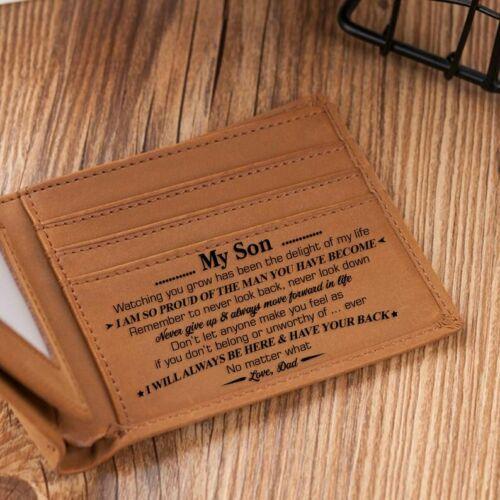 LEATHER WALLET - TO MY SON-A Loves Gift