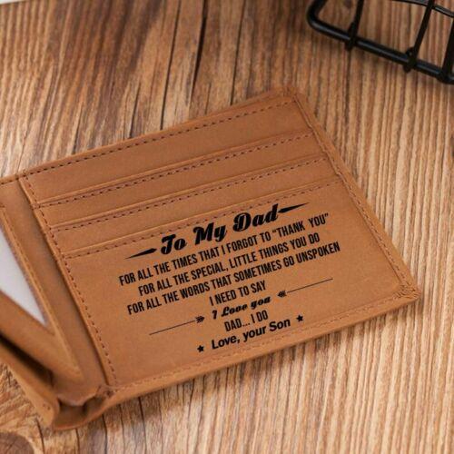 LEATHER WALLET - TO MY DAD-A Loves Gift