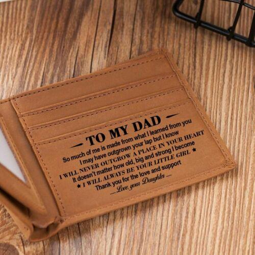 LEATHER WALLET - TO MY DAD-A Loves Gift