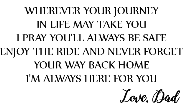 SON DAD - ENJOY THE RIDE - VINTAGE JOURNAL