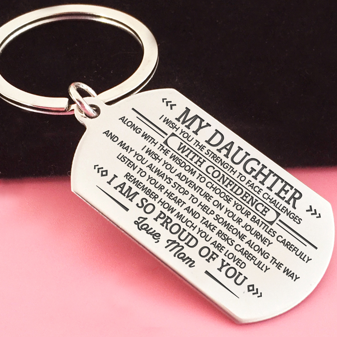 DAUGHTER MOM - FACE CHALLENGES - KEY CHAIN 1