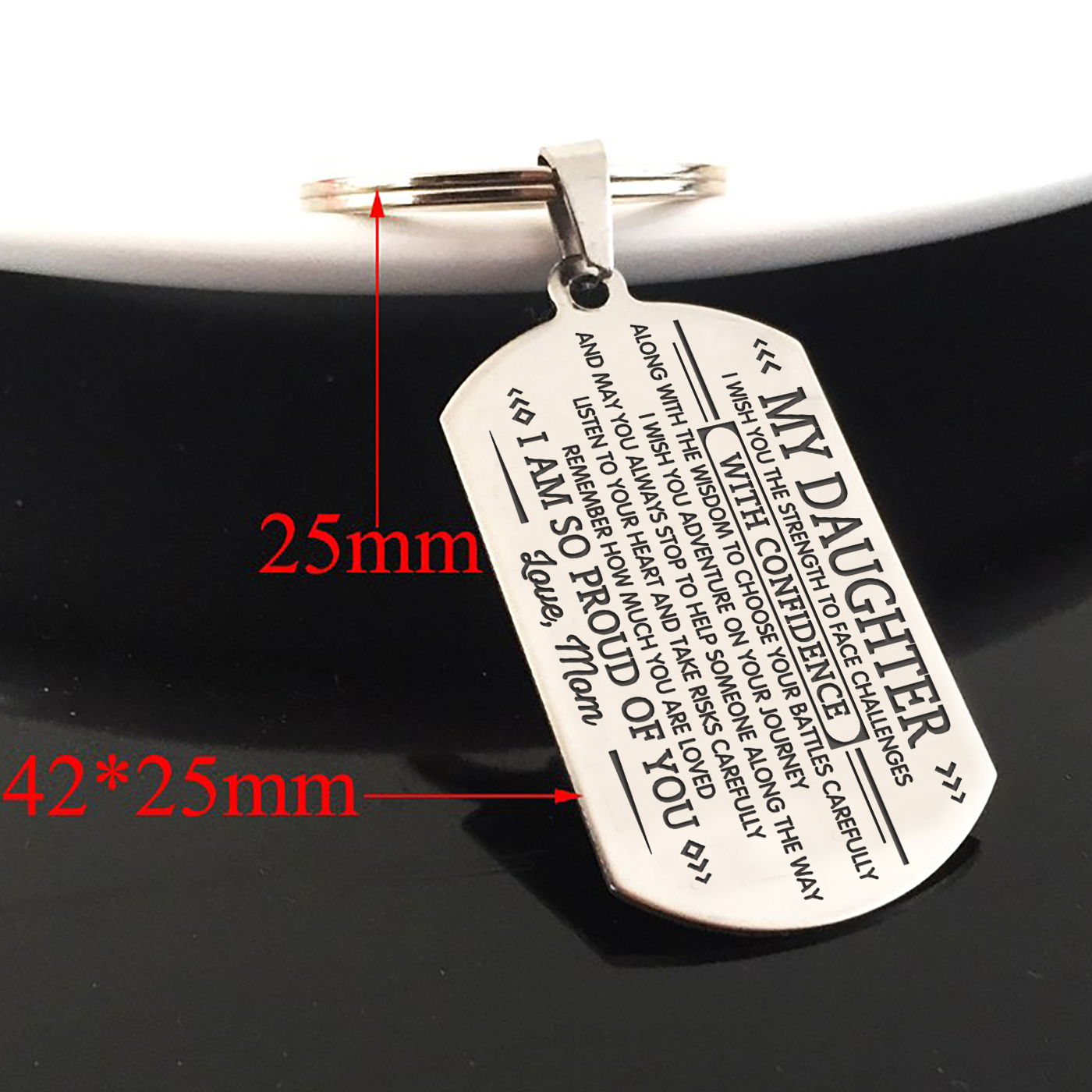 DAUGHTER MOM - FACE CHALLENGES - KEY CHAIN 1