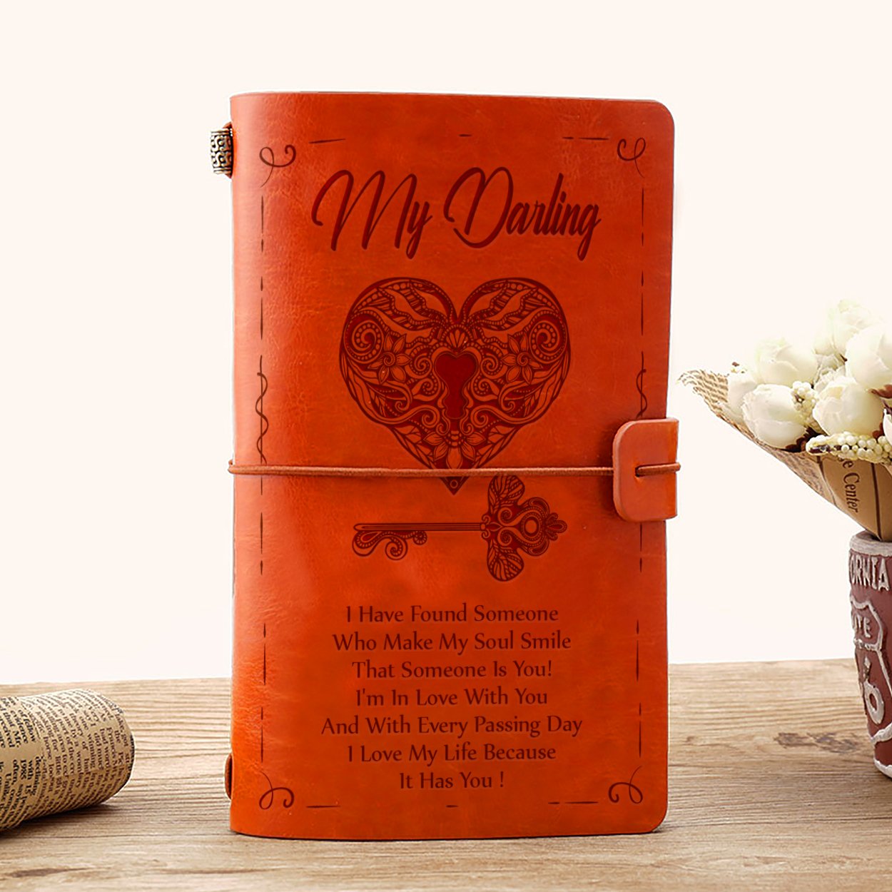 DARLING - WHO MAKES MY SOUL SMILE - VINTAGE JOURNAL-A Loves Gift
