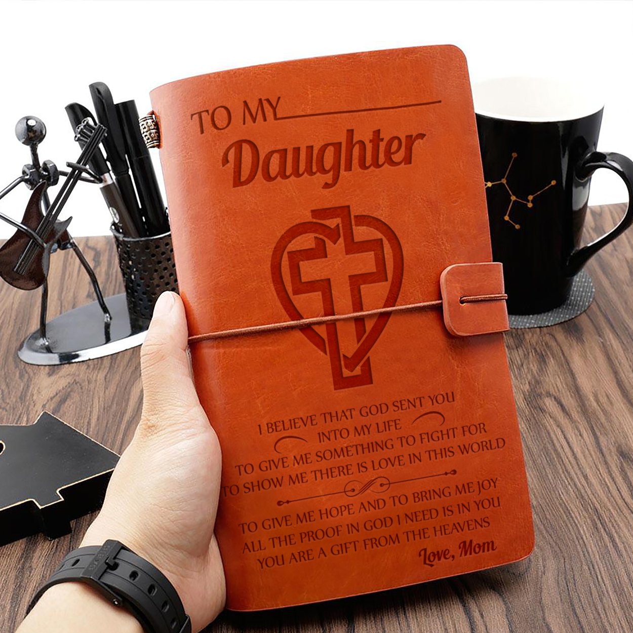 DAUGHTER MOM - A GIFT FROM THE HEAVENS - VINTAGE JOURNAL-A Loves Gift