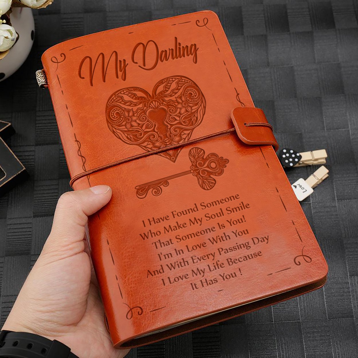 DARLING - WHO MAKES MY SOUL SMILE - VINTAGE JOURNAL-A Loves Gift