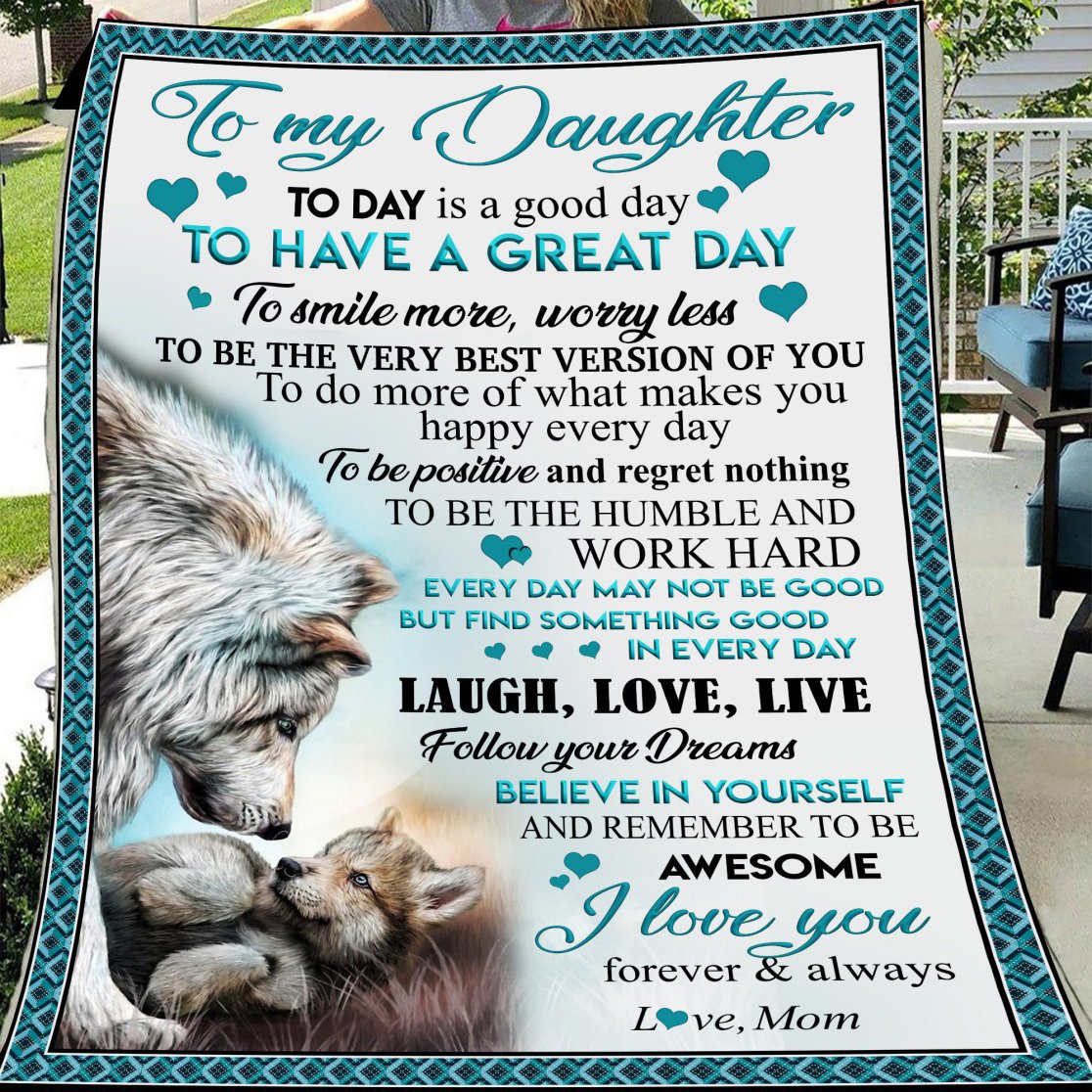 Believe In Yourself Wolf Blanket  Gift For Daughter From Mom-A Loves Gift