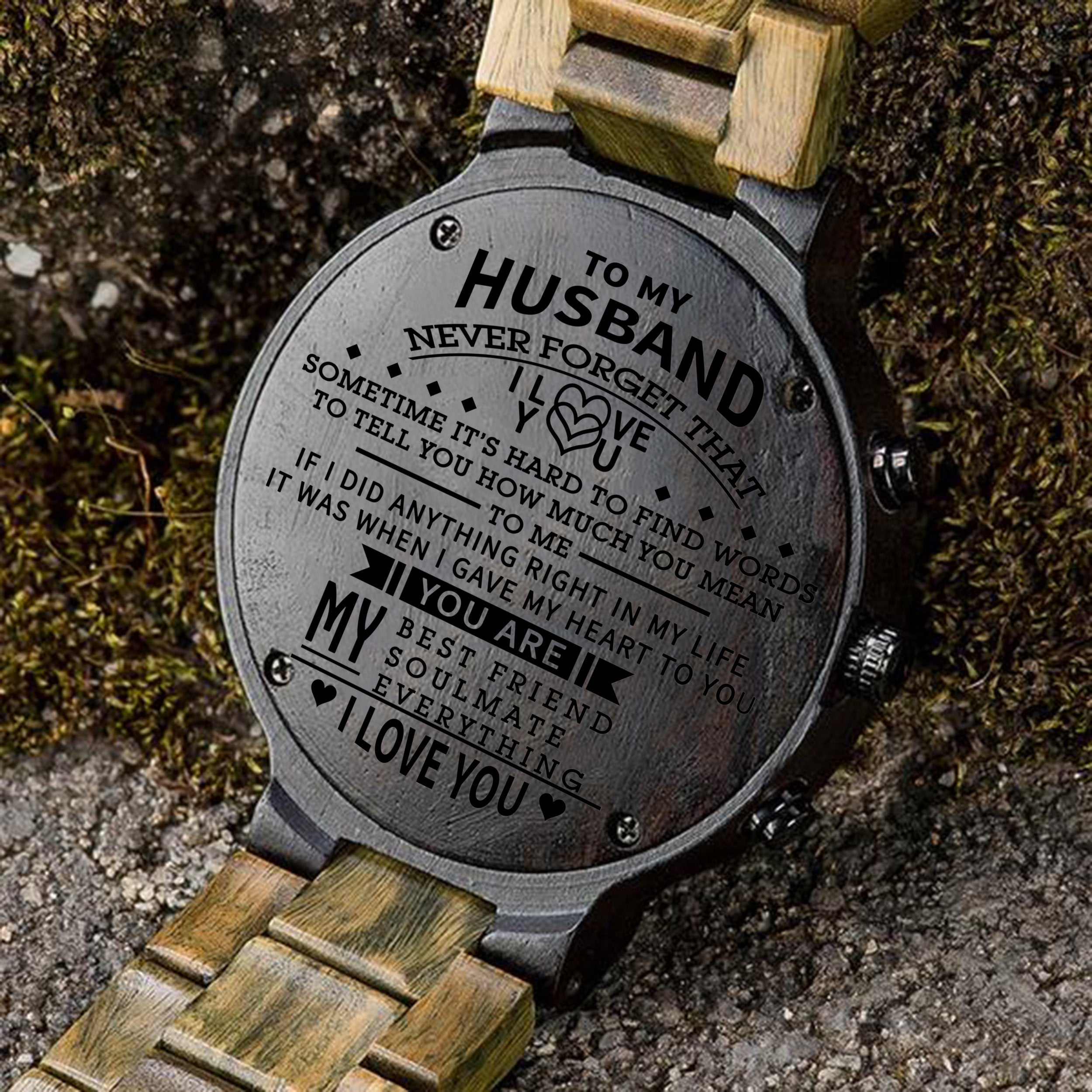 Green Sandalwood Wooden Watch Quartz Watches - Great Gifts For Husband-A Loves Gift