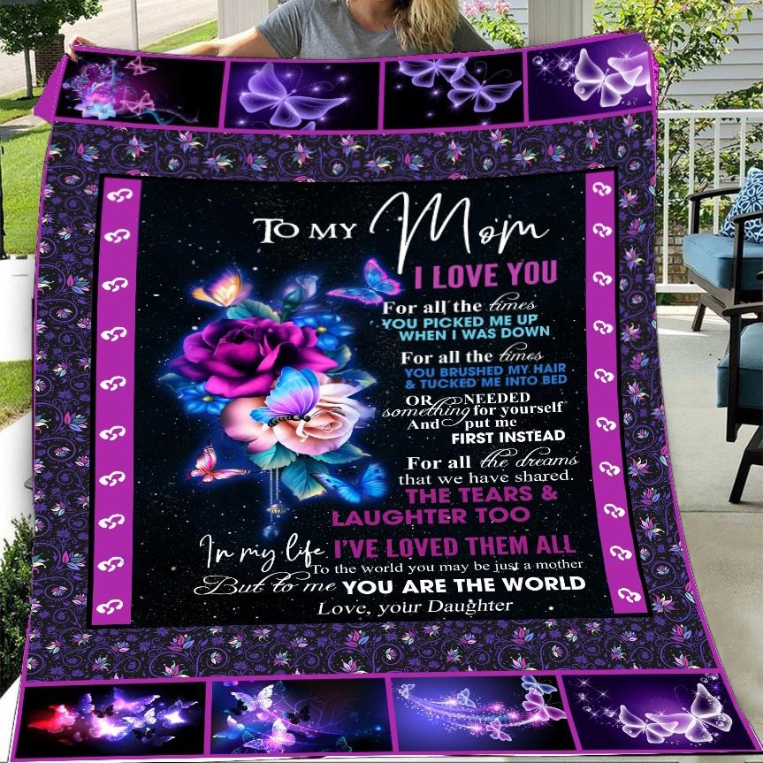 Gift For Mom You Are The World To Me Blanket-A Loves Gift