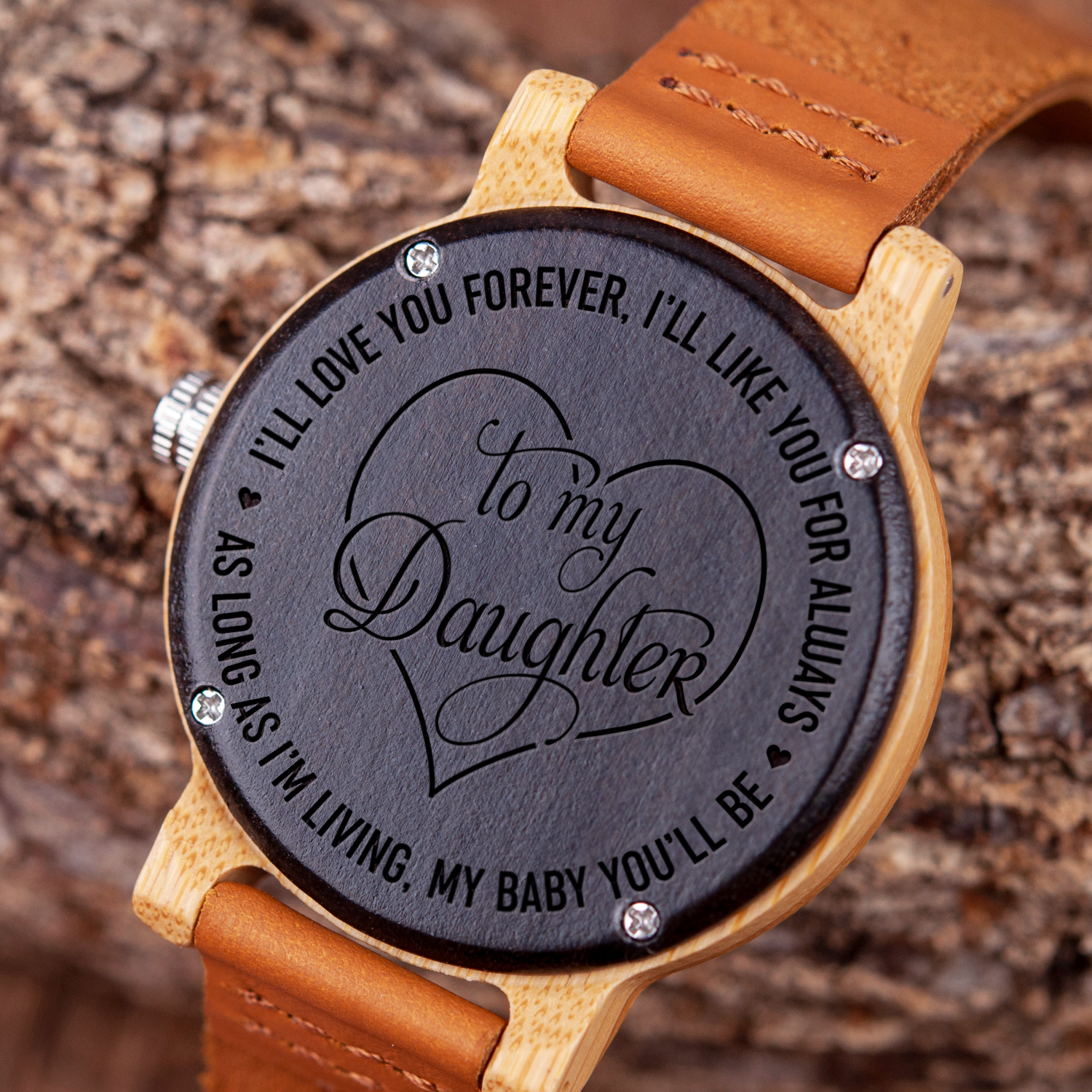 DAUGHTER - I'LL LOVE YOU FOREVER - WOOD WATCH 