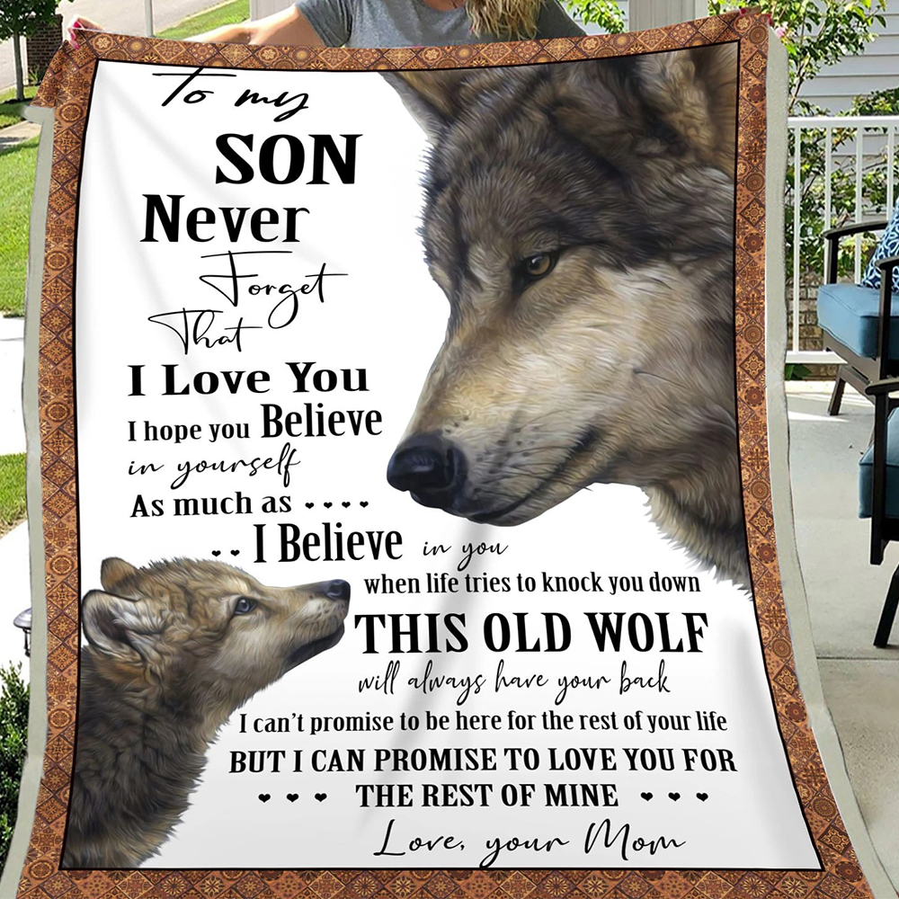 To My Son From Lion Mom Blanket Christmas Gift For Son-A Loves Gift