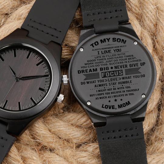 Engraved Wooden Watch - Great Gift For Your Son-A Loves Gift
