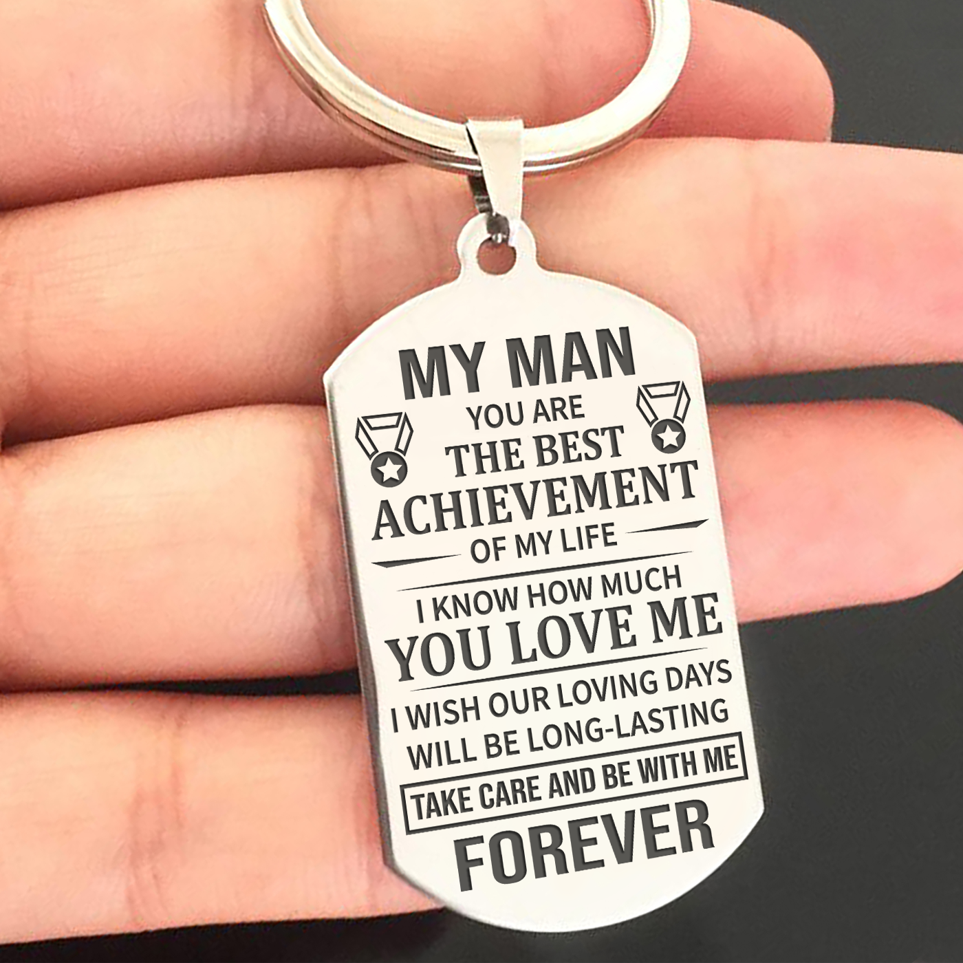 MY MAN - TAKE CARE - KEY CHAIN 1-A Loves Gift