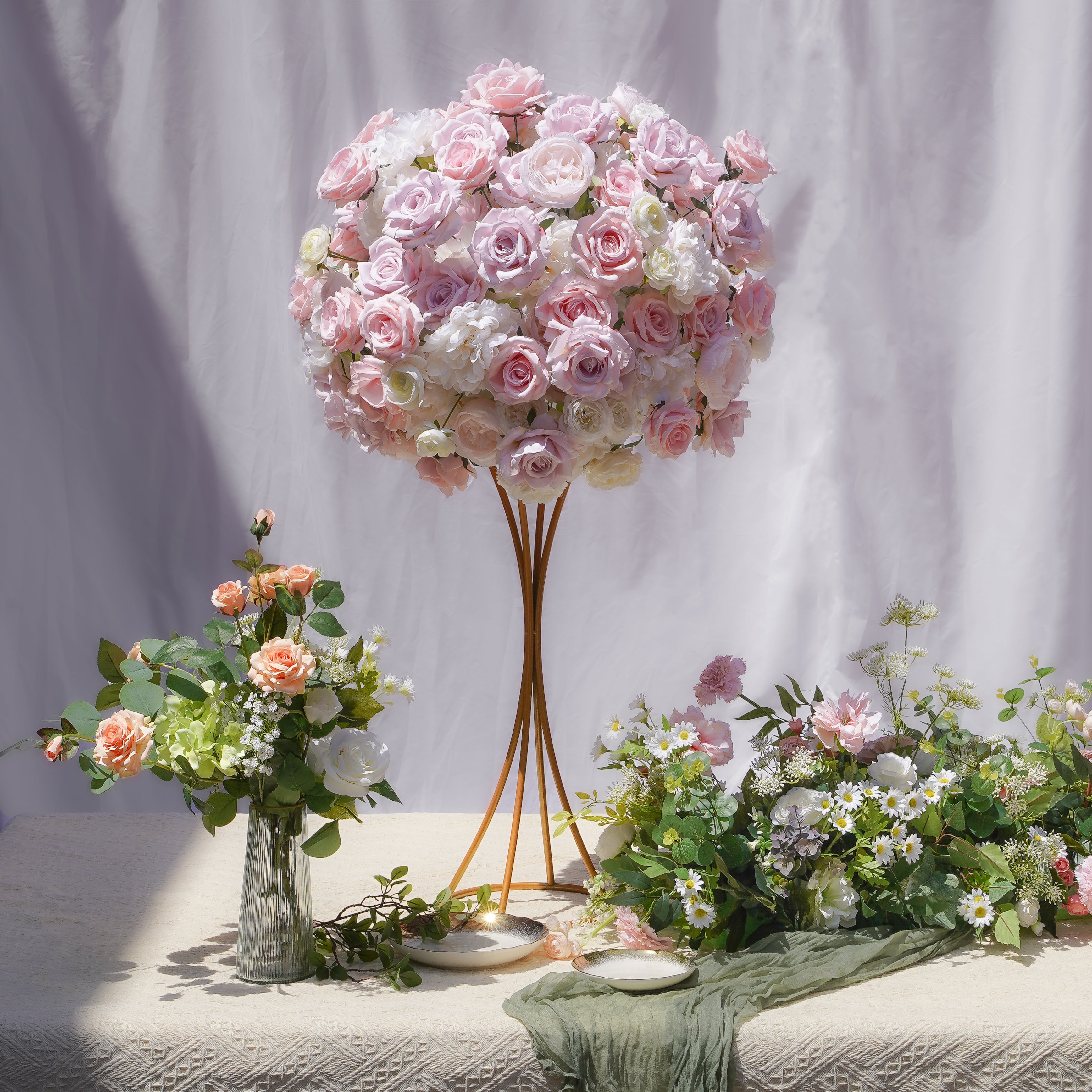 Hannah Flower Ball Flower Centerpiece Bouquet Table Decoration – aspaslove