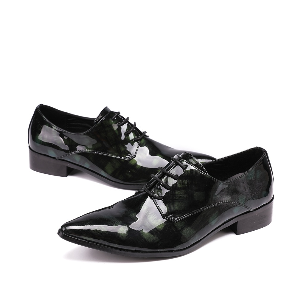 Style Oxfords Shoes Men Leather Lace-up High Heels And Shoes Men's Flats Plus Size