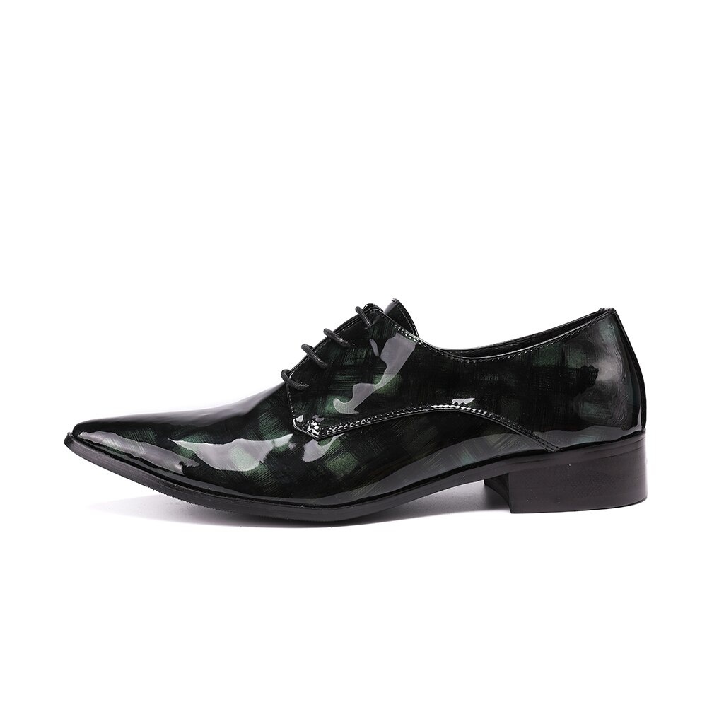Style Oxfords Shoes Men Leather Lace-up High Heels And Shoes Men's Flats Plus Size