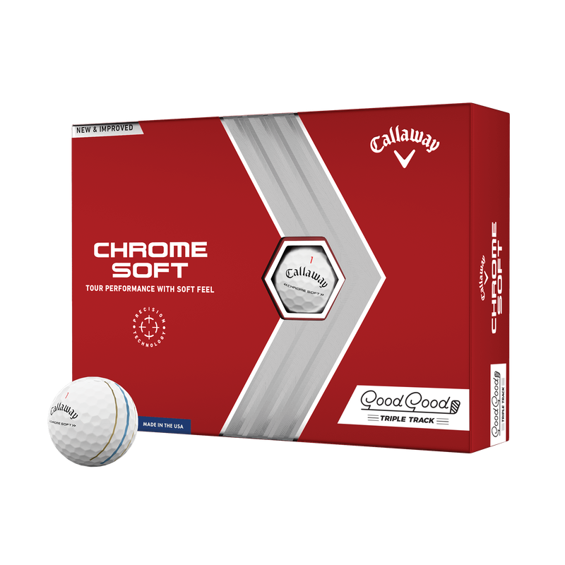Limited Edition Chrome Soft 22 Triple Track 'Good Good'Golf Balls
