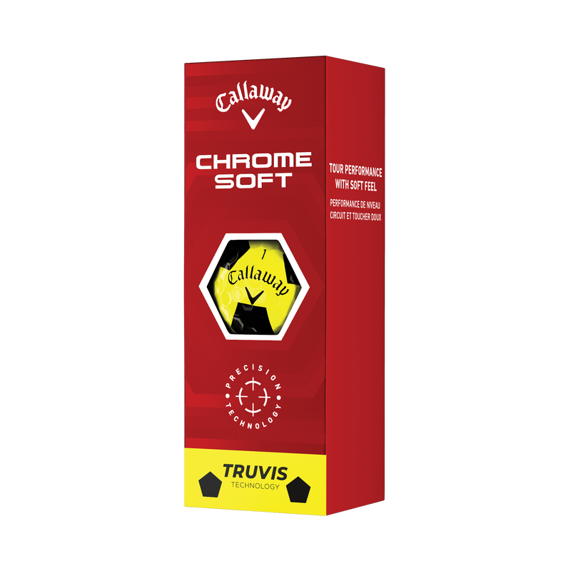 Chrome Soft 22 Truvis Yellow and Black Golf Balls