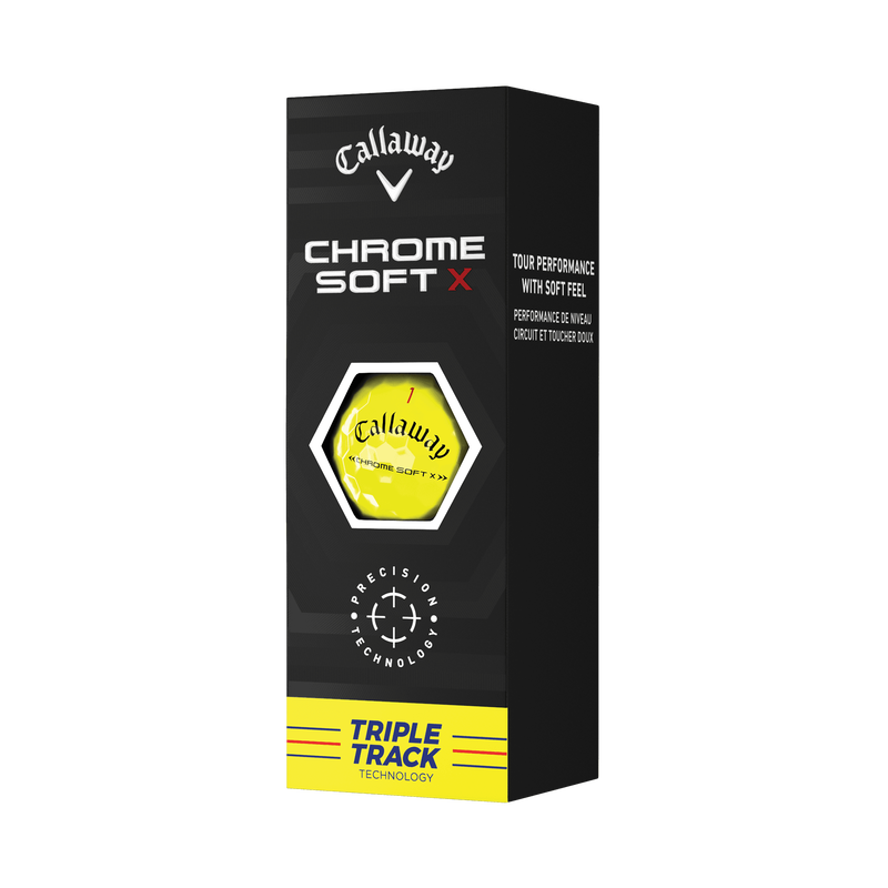 Chrome Soft X Triple Track Yellow Golf Balls