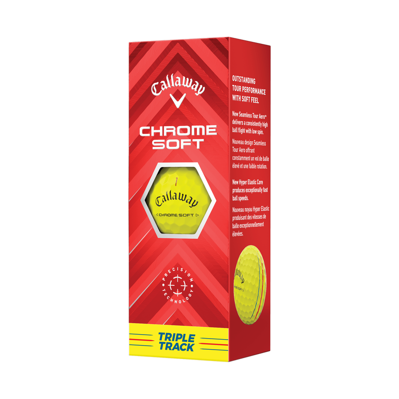Chrome Soft Triple Track Yellow Golf Balls