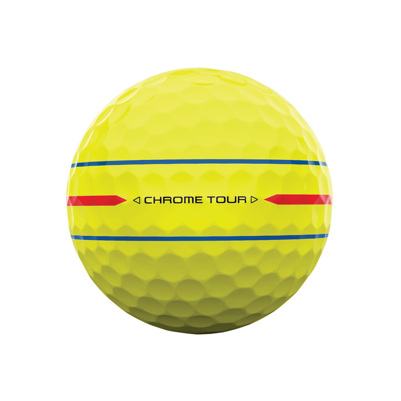 Chrome Tour 360 Triple Track Yellow Golf Balls