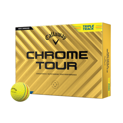 Chrome Tour Triple Track Yellow Golf Balls