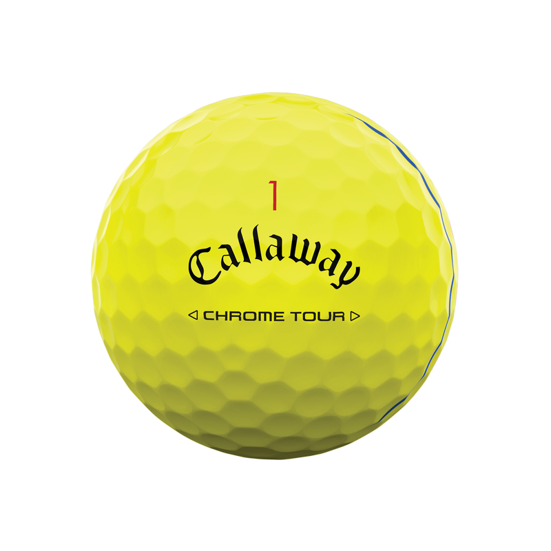 Chrome Tour Triple Track Yellow Golf Balls