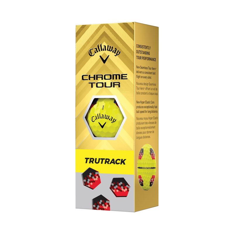 Chrome Tour TruTrack Yellow Golf Balls