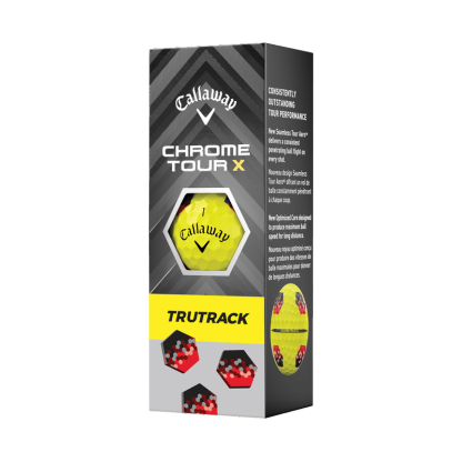 Chrome Tour X TruTrack Yellow Golf Balls