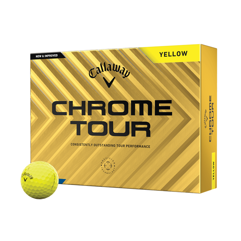 Chrome Tour Yellow Golf Balls