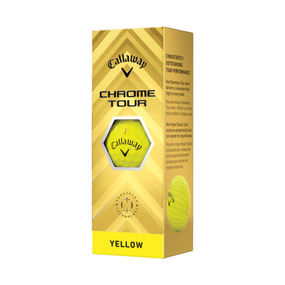 Chrome Tour Yellow Golf Balls