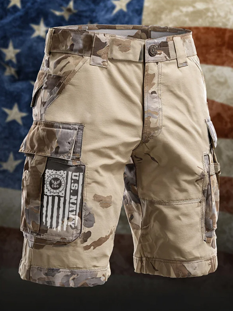 Us Army 250th Anniversary Camouflage Print Shorts