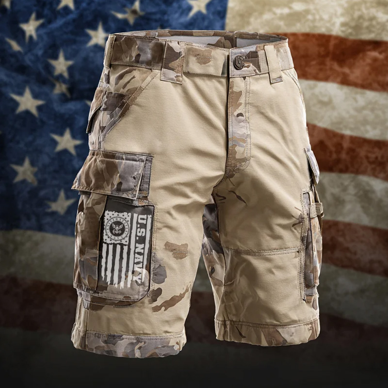 Us Army 250th Anniversary Camouflage Print Shorts