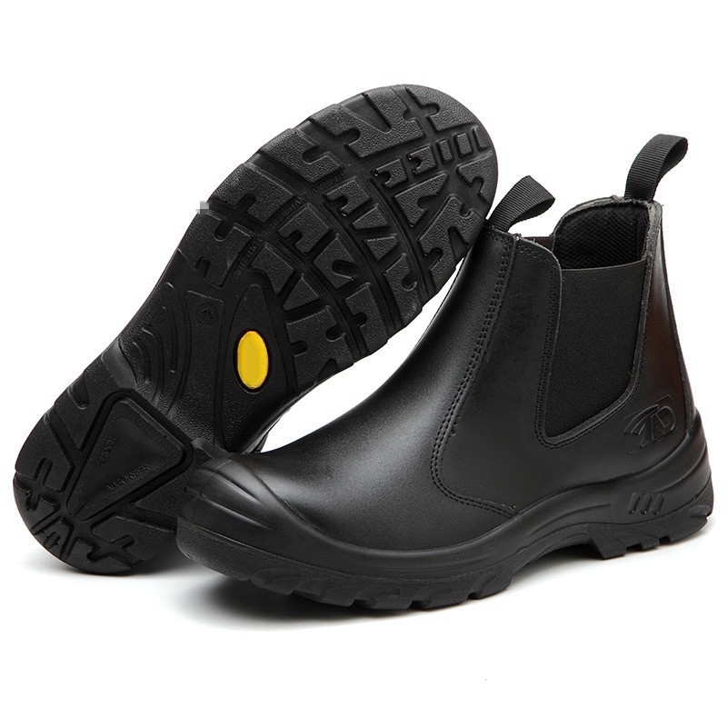 Men's Comfortable Waterd and Oilproof Steel-Toe Box Protecter Iron Workers Chelsea Boots