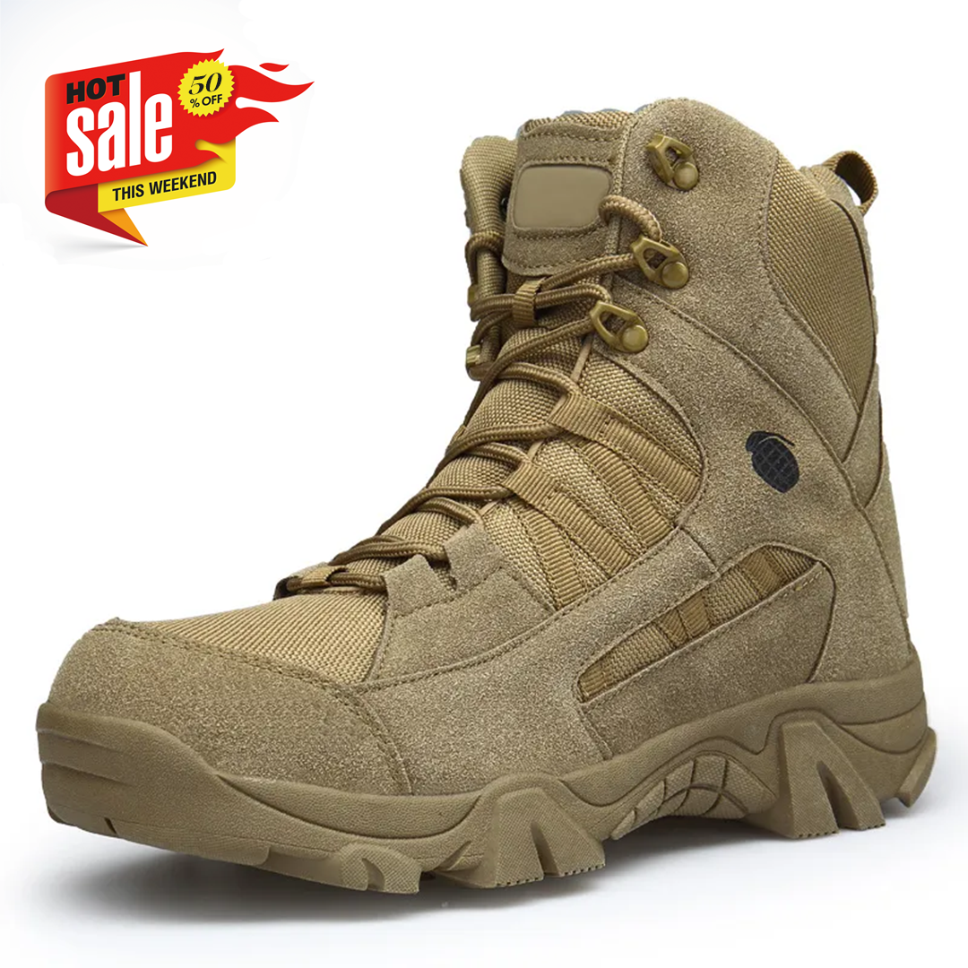 🔥🚀 Hot Sale! Limited Stock! 🌟👟💥Men's Outdoor Ankle Hiking Boots Waterproof Non-slip Anti-puncture Work Boots