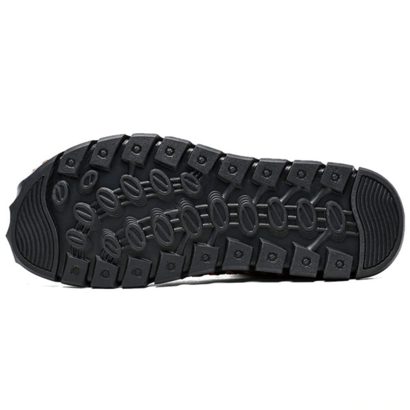Men's Comfortable Waterproof Durable Handmade Leather Shoes Wide Toe Shoes